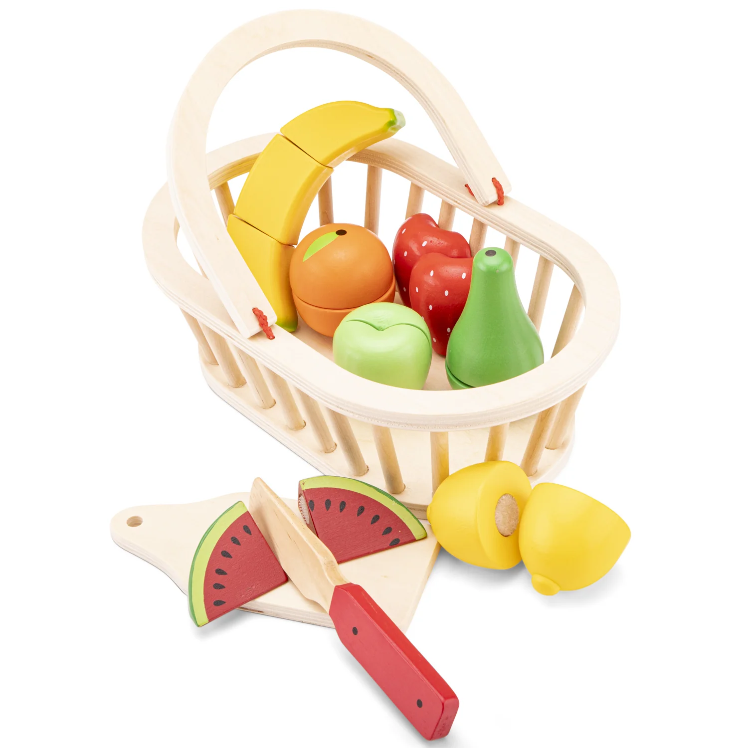 New Classic Toys Sada krájení - košík s ovocem
