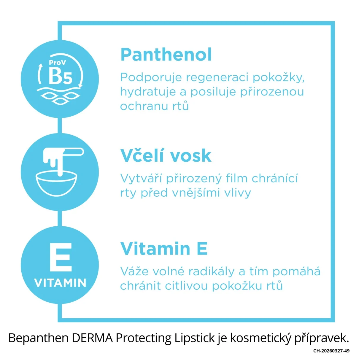 Bepanthen Derma balzám na rty SPF50 4,5 g