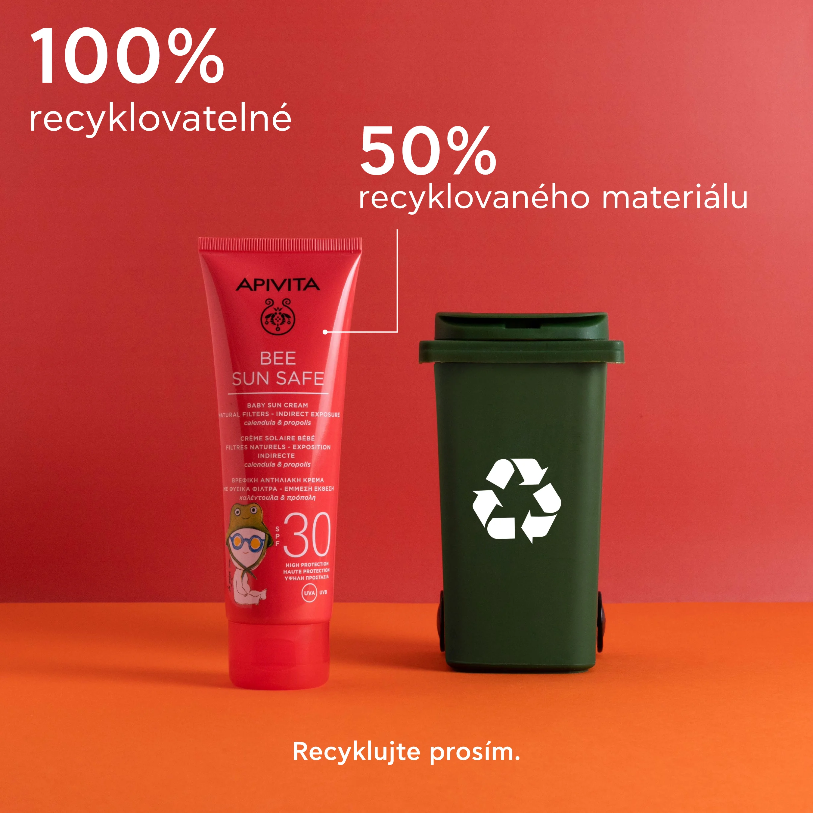 APIVITA Bee Sun Safe Baby Sun Cream SPF30 dětský ochranný krém 100 ml