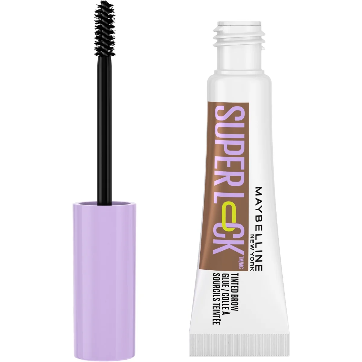 Maybelline Super Lock Brow Glue Med Brown gel na obočí 8 g