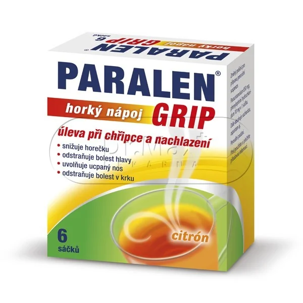 Paralen Grip Horký Nápoj citron 6 sáčků