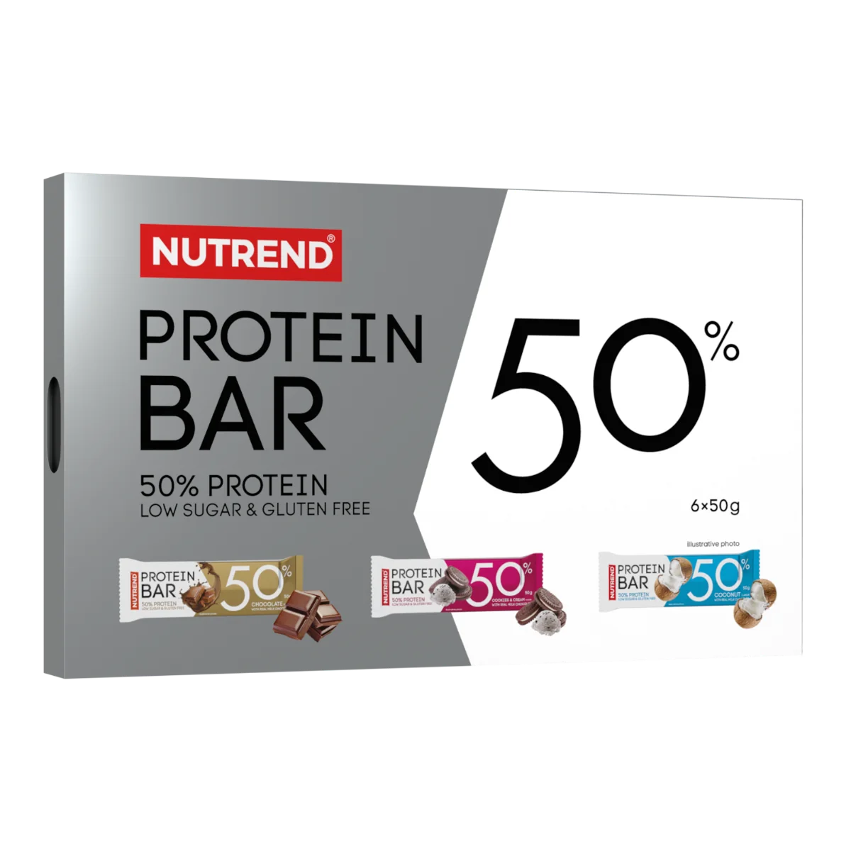 Nutrend PROTEIN BAR 50 dárkové balení 6x50 g mix příchutí