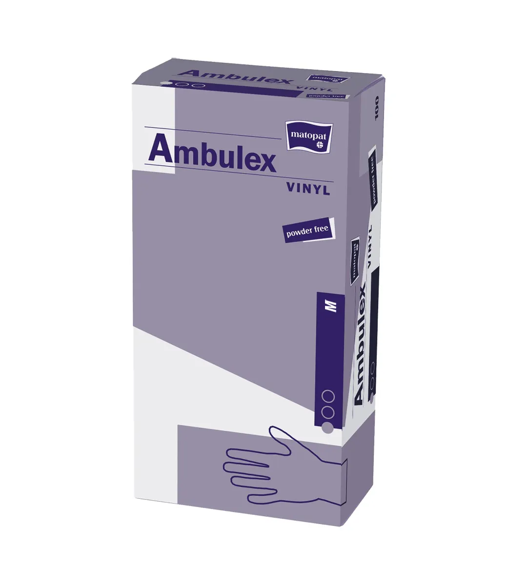 Ambulex Vinylové rukavice nepudrované vel. M