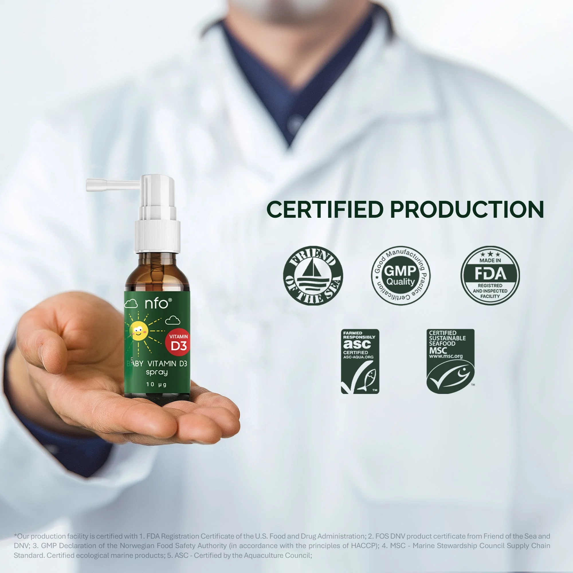 NFO Vitamin D3 dětský sprej 20 ml sprej