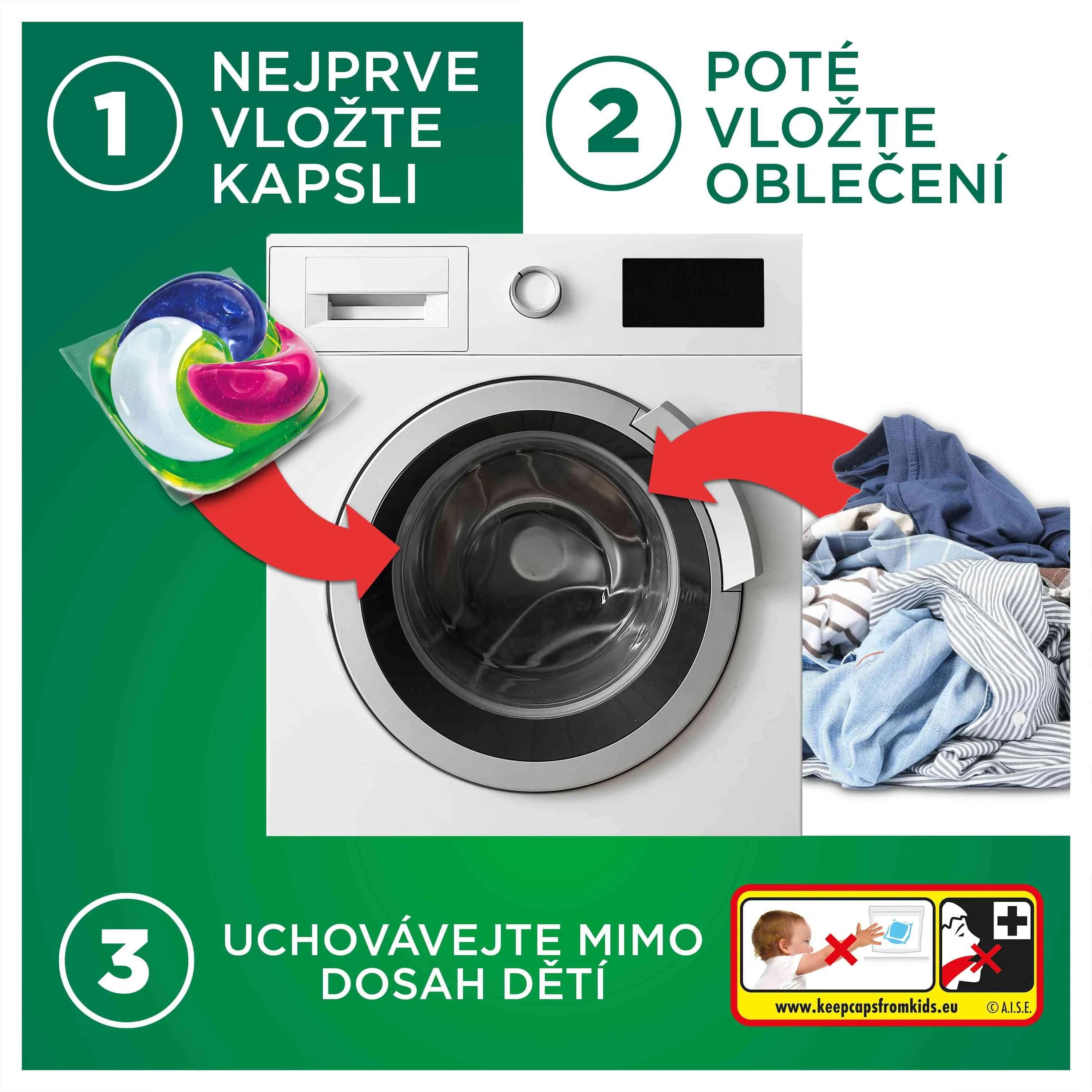 Ariel Ultra Power Pods Color+ kapsle na praní 40 ks
