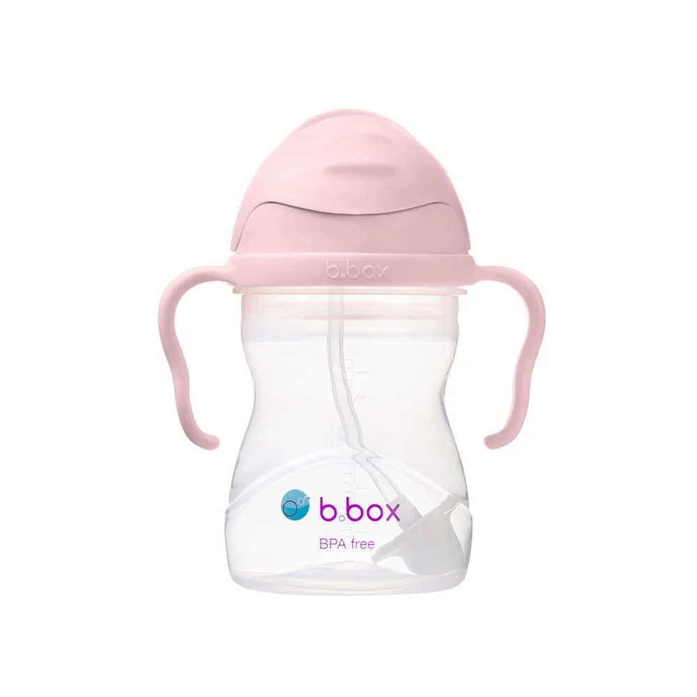 B.BOX Hrneček s brčkem - růžový 240 ml 