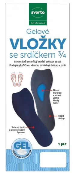 Svorto 113 Gelové vložky se srdíčkem 3/4 vel. 38–40 (M) 1 pár