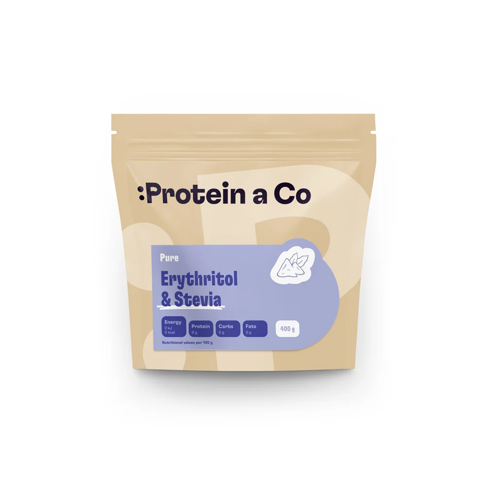 Protein a Co Sladidlo erythritol a stevia extrakt 400 g 