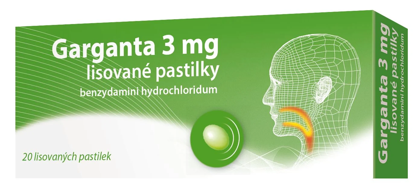 Garganta 3mg, 20 lisovaných pastilek