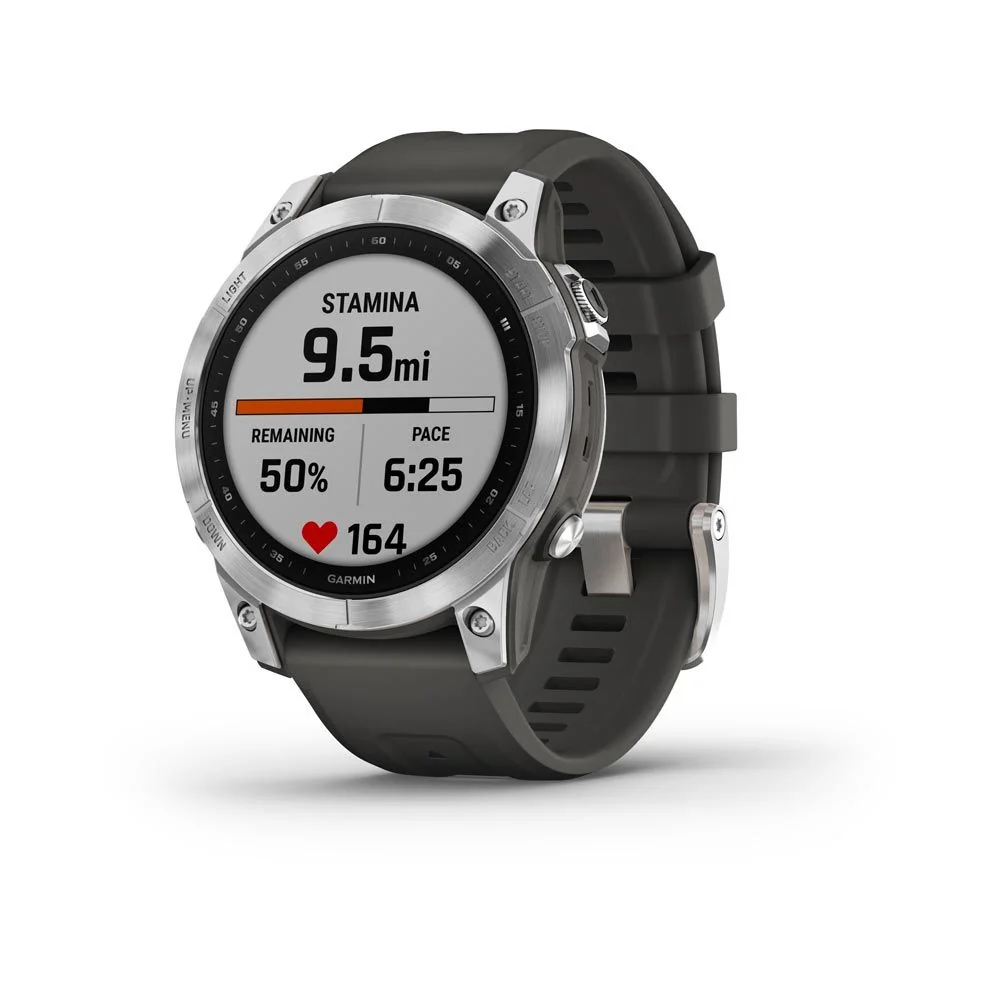 Garmin Fenix 7 Glass chytré hodinky Silver/Graphite