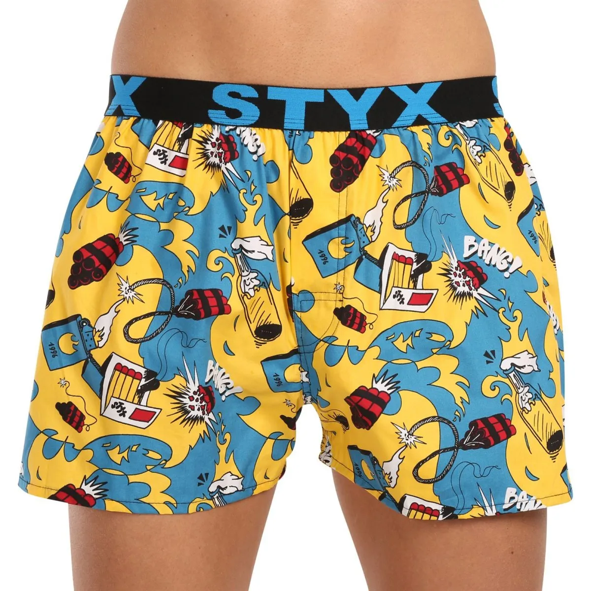 Styx 3PACK pánské trenky art sportovní guma vícebarevné (3B15690) M