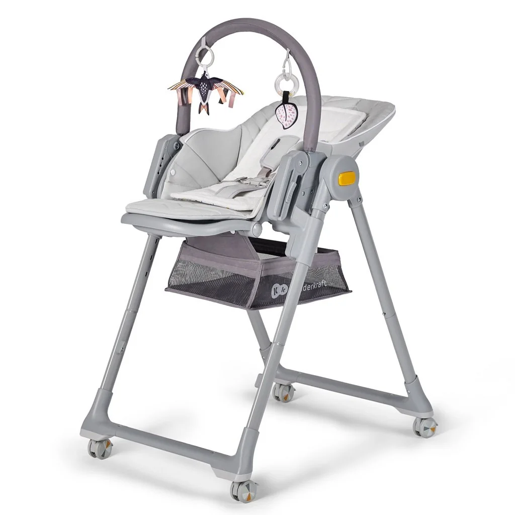 Kinderkraft select Židlička jídelní Lastree Grey, Premium