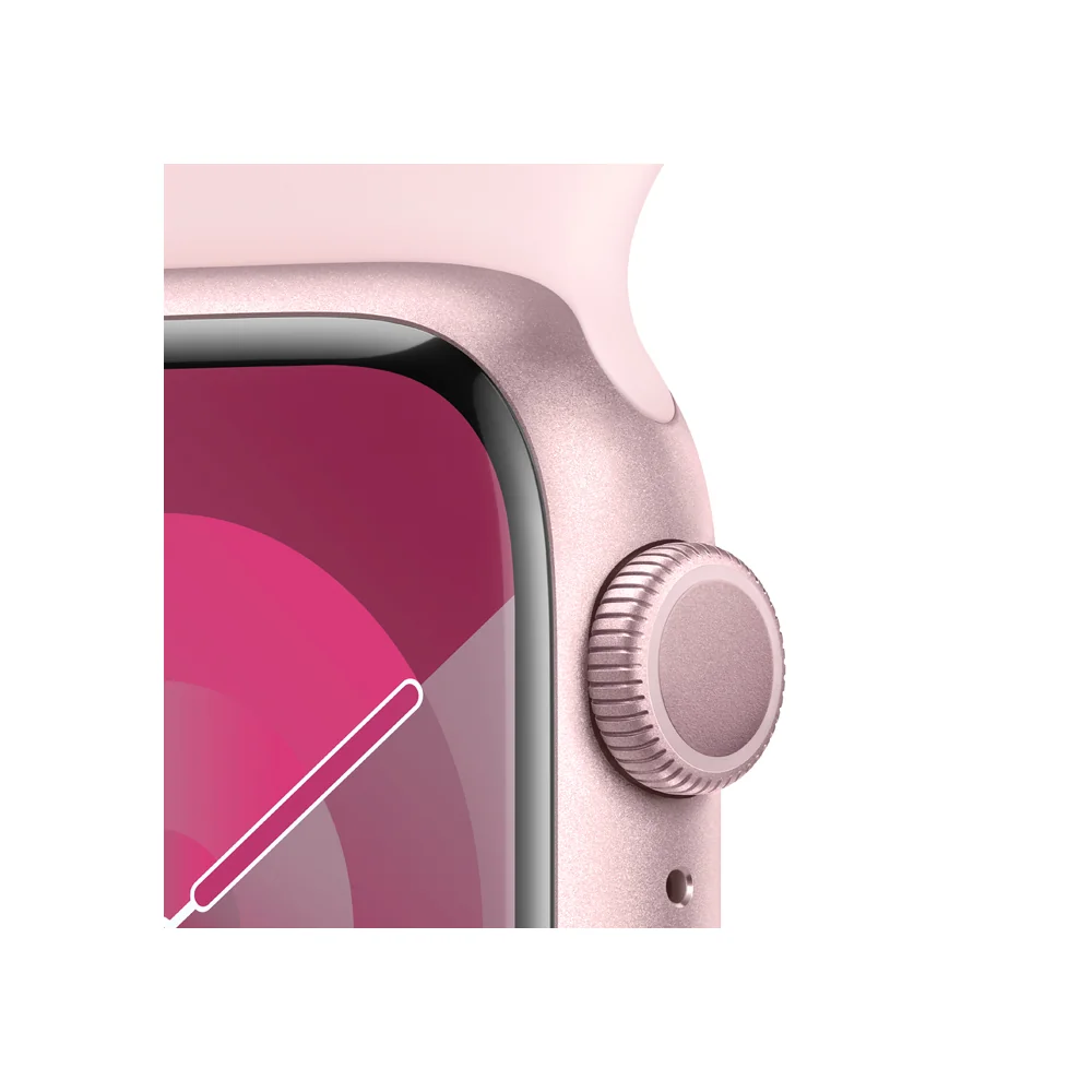 Apple Watch S9 41 mm sport band S/M smart hodinky Pink