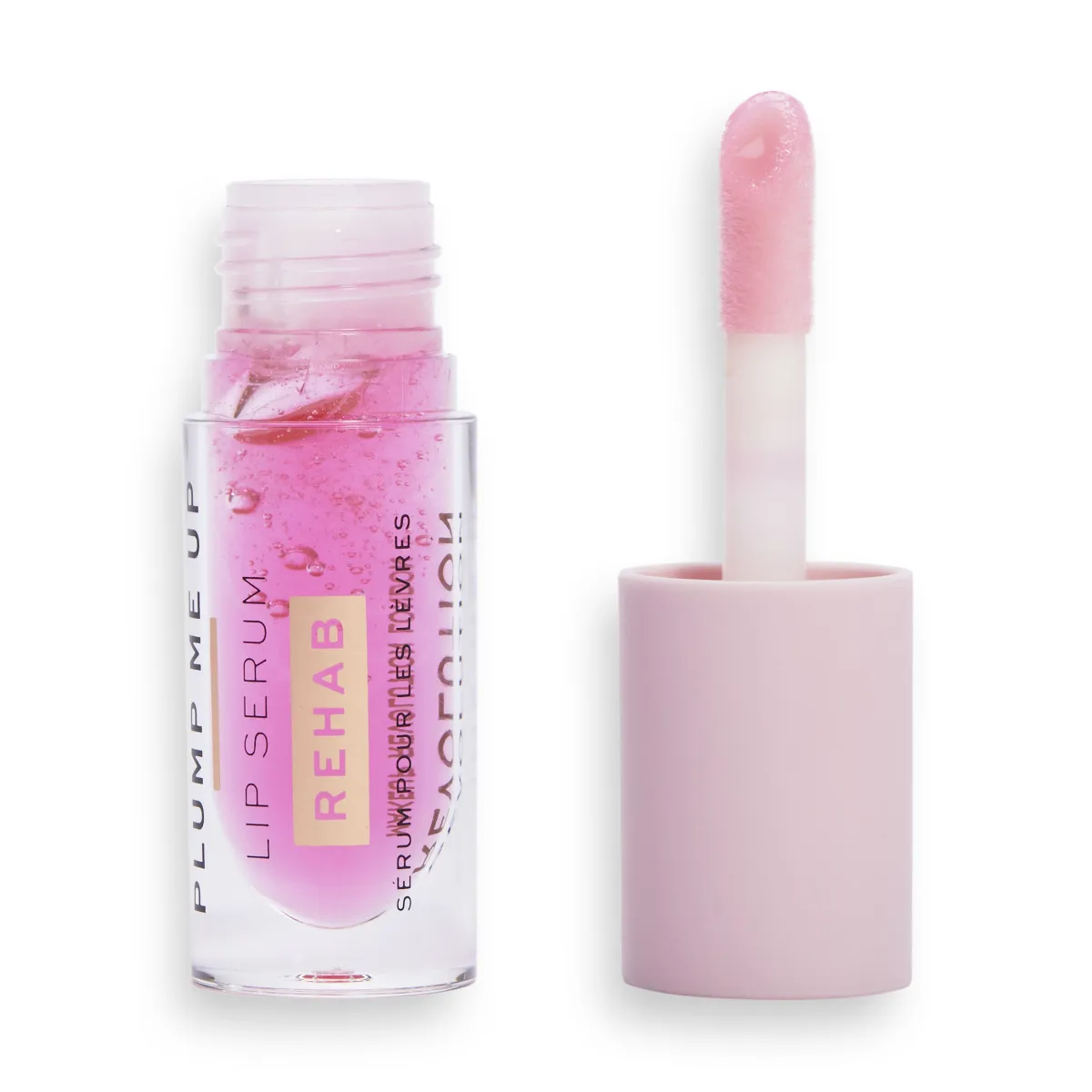 Makeup Revolution Rehab Plump Me Up Pink Glaze sérum na rty 4,6 ml