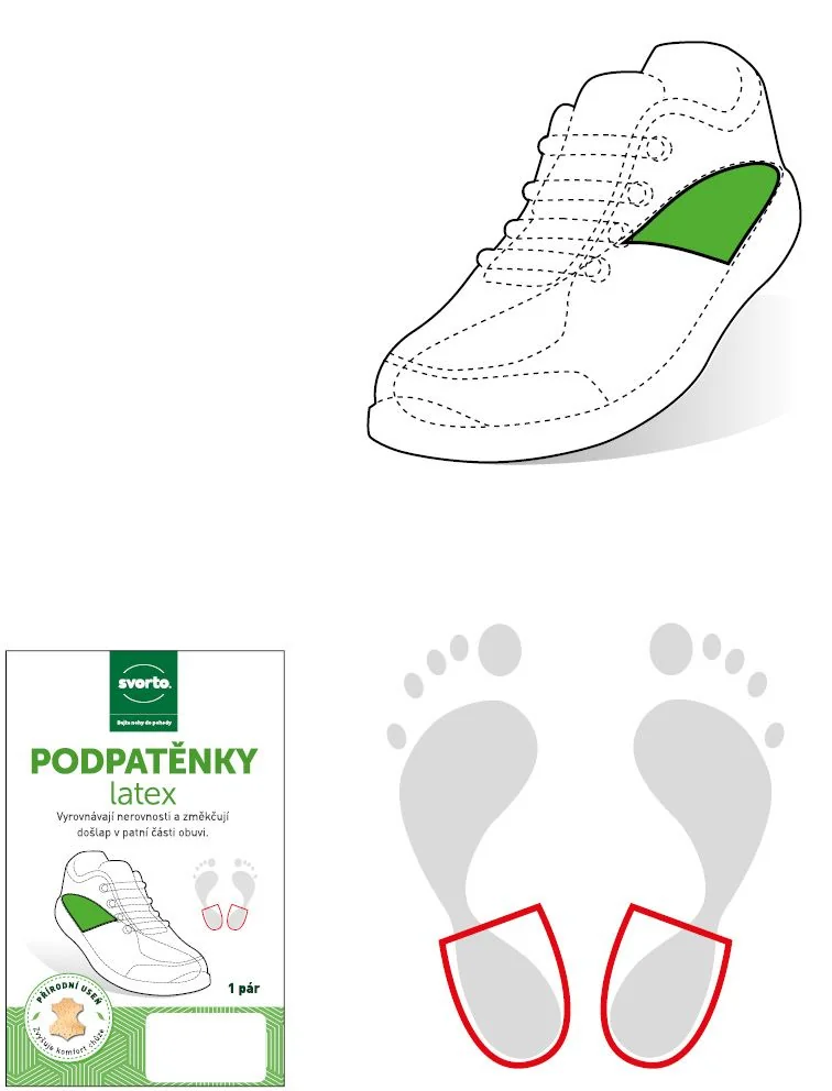 Svorto 022 Podpatěnky latex vel. 40-42 1 pár
