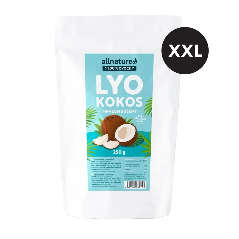 Allnature Kokos sušený mrazem XXL 250 g