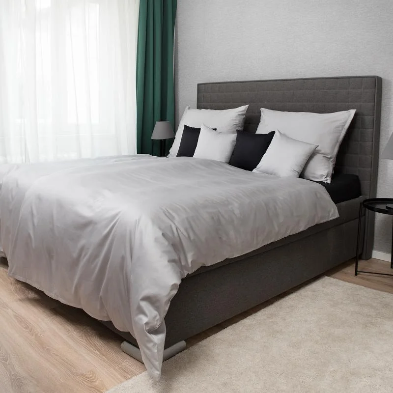 SCANquilt povlečení SATÉN PLUS světle šedá 140 x 200/70 x 90 cm