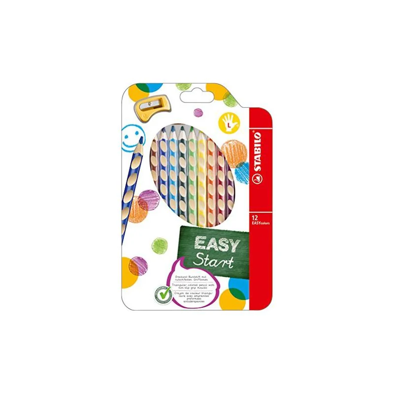 STABILO EASYcolors - 331/12 - 12 ks sada s ořezávátkem - 12 různých barev