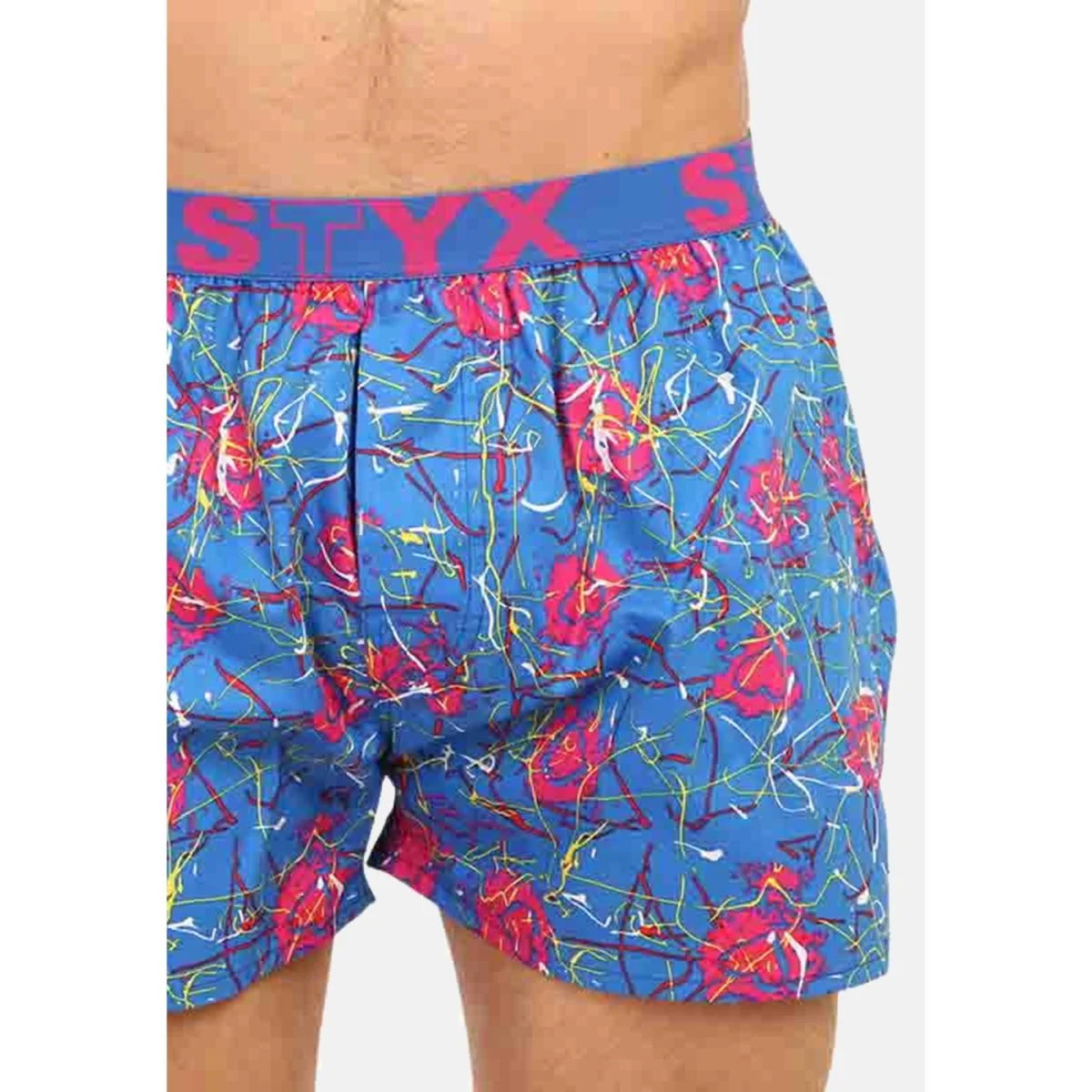 Styx Pánské trenky art sportovní guma Jáchym srdíčka (B1358) L