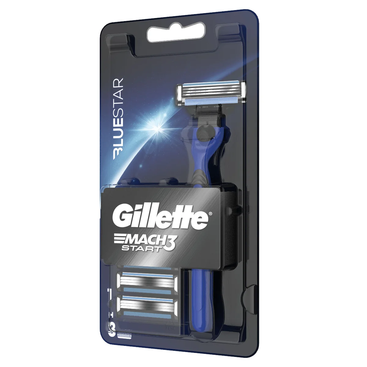 Gillette Mach3 Pánský holicí strojek 1 ks + náhradní hlavice Blue 3 ks