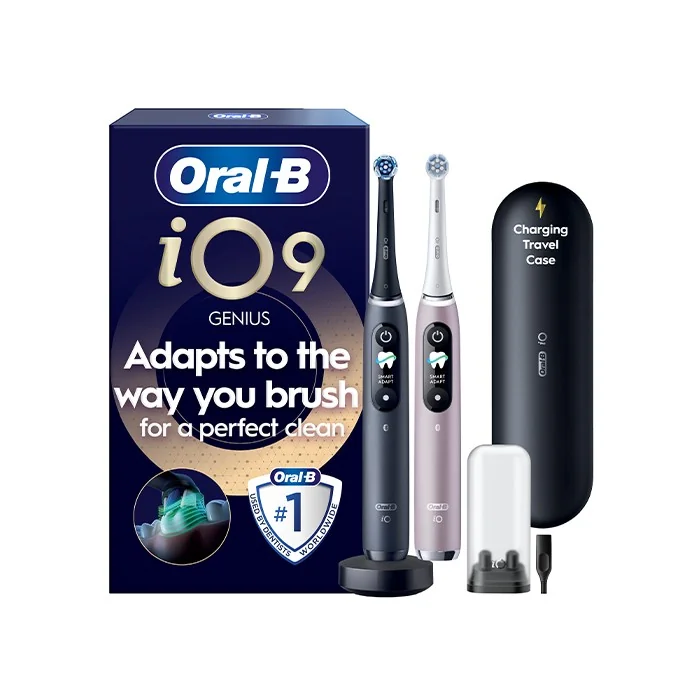 Oral-B iO9 Series Duo Black/Rose elektrický zubní kartáček 2 ks