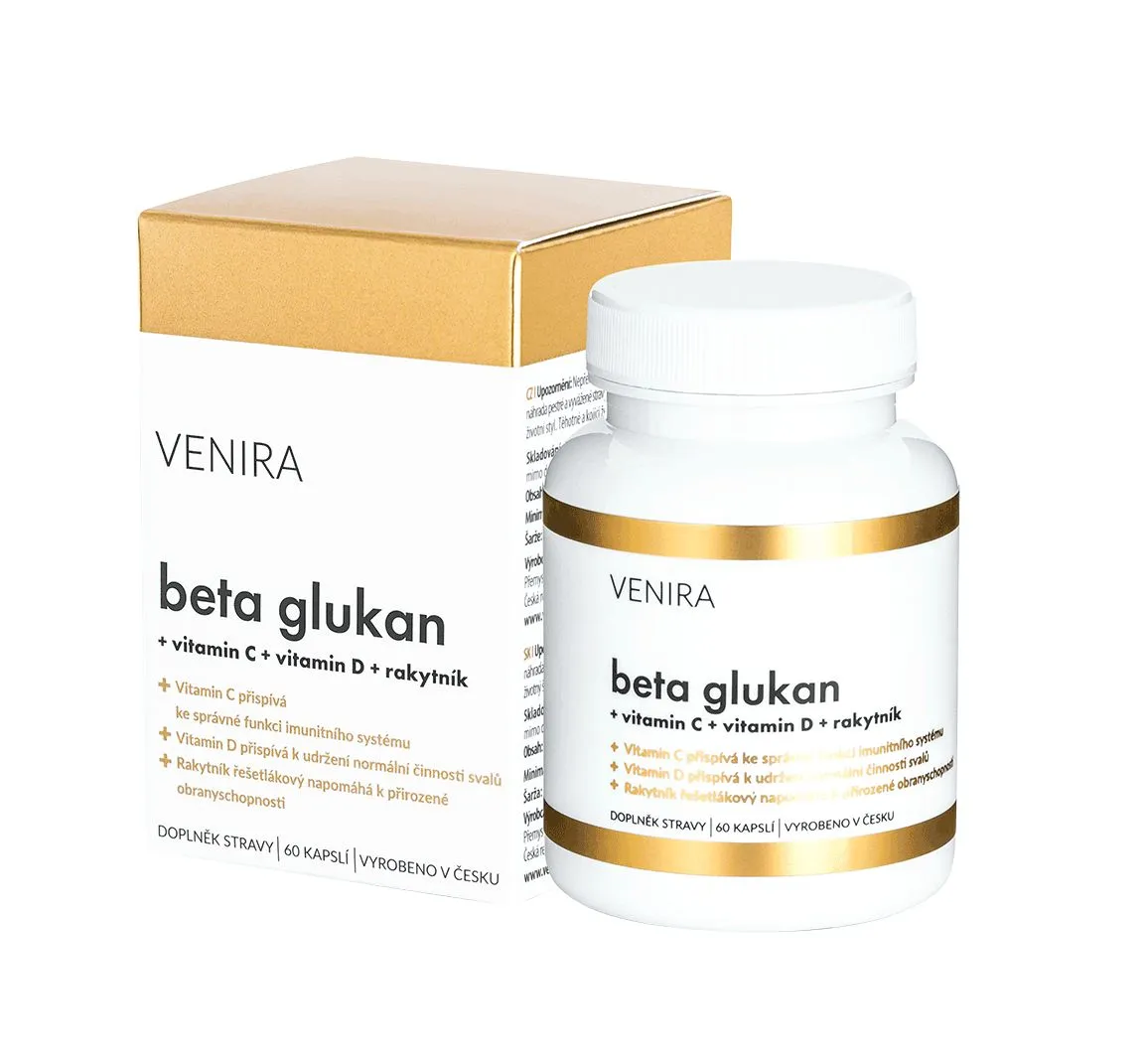 Venira Beta glukan + vitamin C a D + rakytník