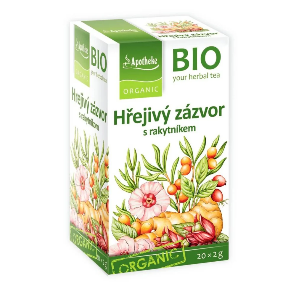 Apotheke BIO Hřejivý zázvor s rakytníkem nálevové sáčky 20x2 g