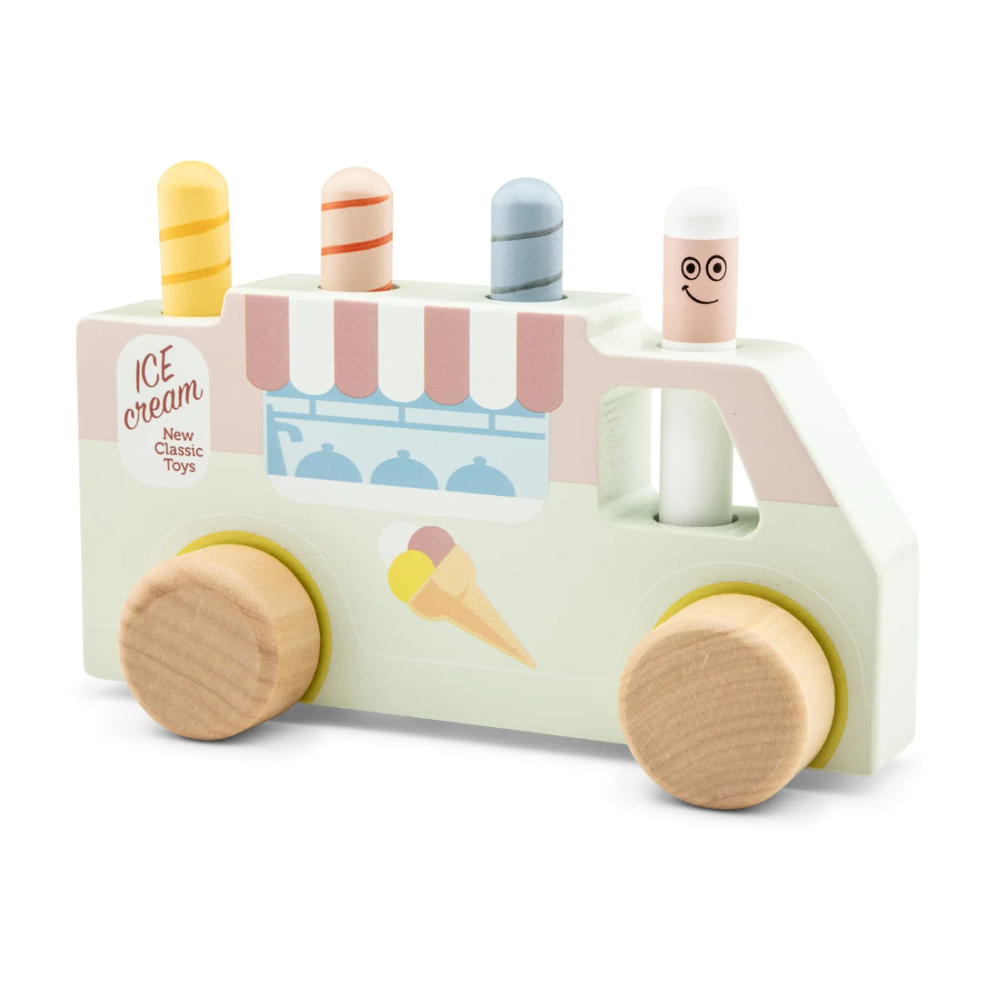 New Classic Toys Pop-up - vyskakovací kolíčky - zmrzlinářský vůz