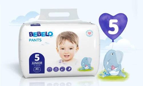 Proč si vybrat plenky BEBELO® PANTS JUNIOR 5