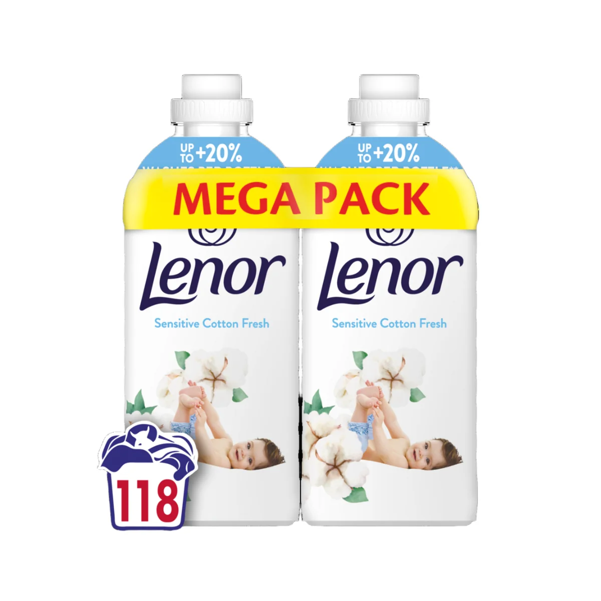 Lenor Sensitive Aviváž Cotton Fresh 2478 ml 118 praní