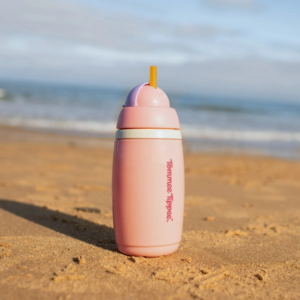 Tommee Tippee Hrneček s brčkem Active 12m+ 266 ml růžový