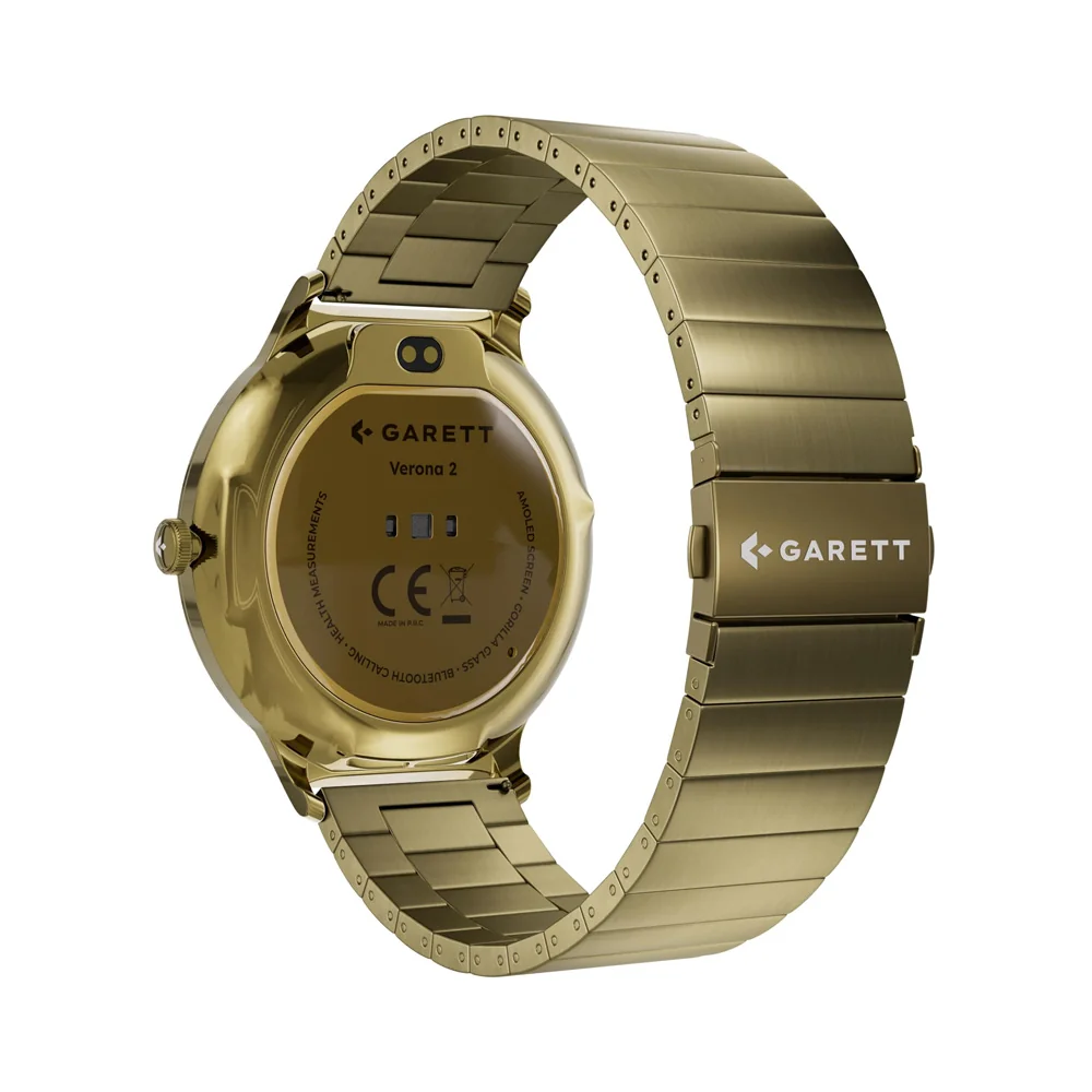 Garett Verona 2 chytré hodinky Gold Solid Steel