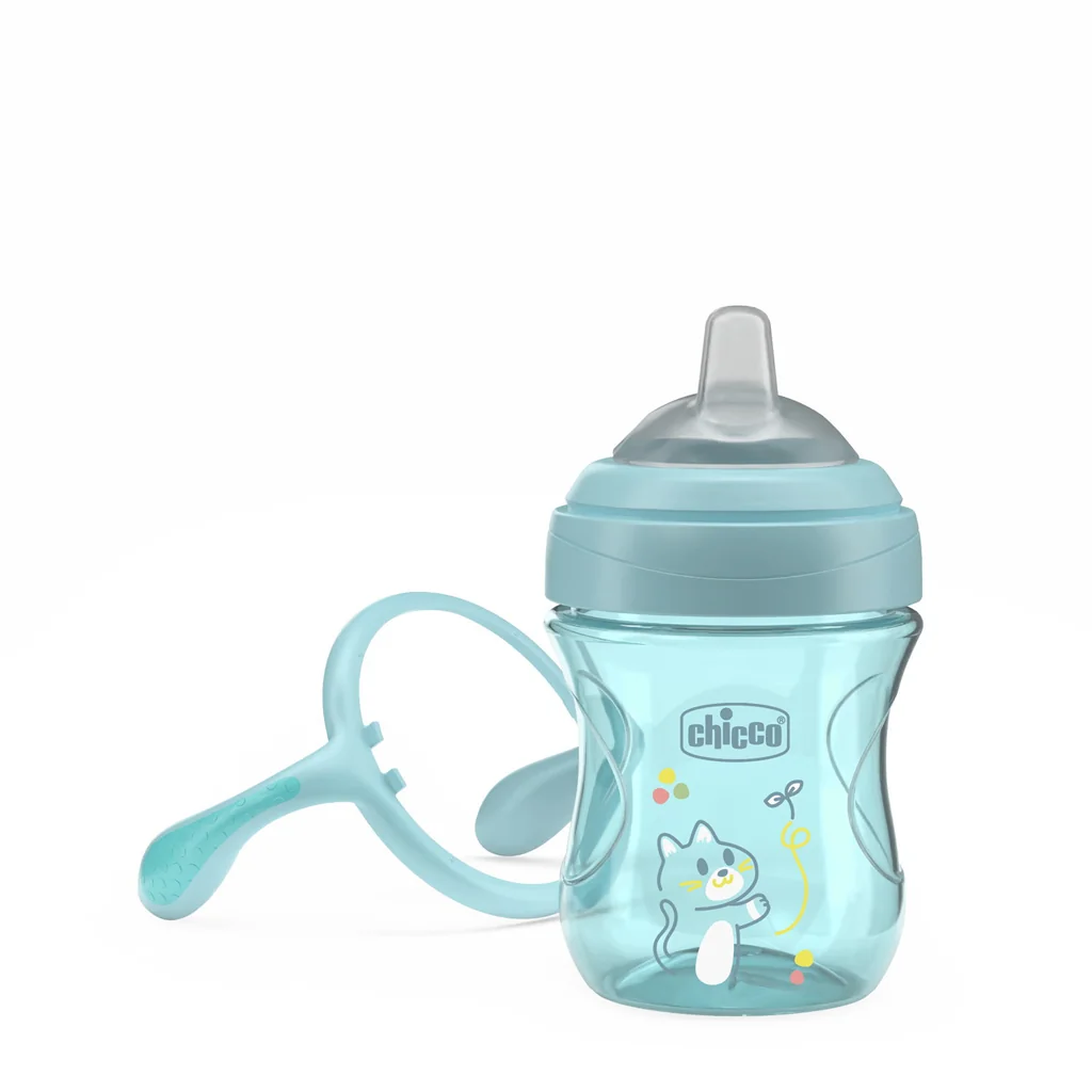 Chicco Hrneček Transition učicí s držadly 4m+ 200 ml teal