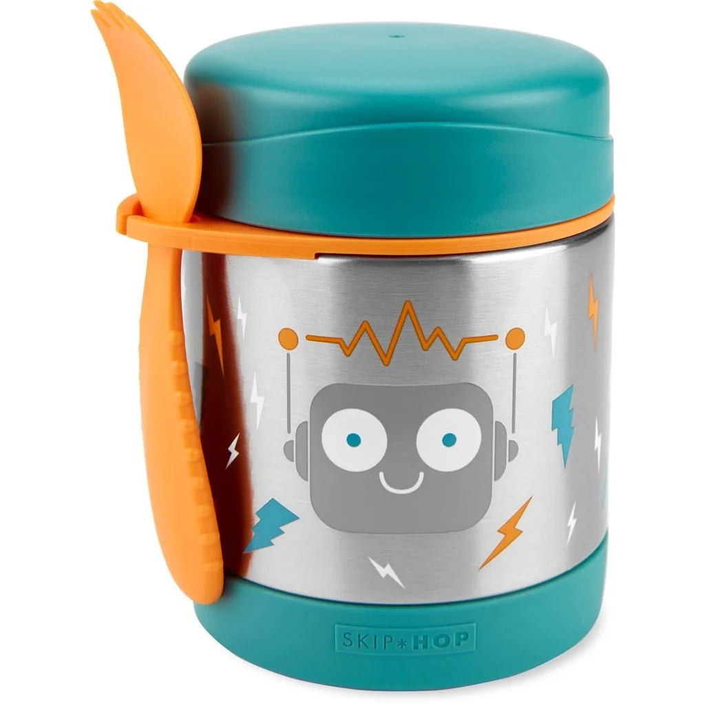 SKIP HOP Spark Style Termoska na jídlo se lžičkou/vidličkou Robot 325 ml, 3r+ 