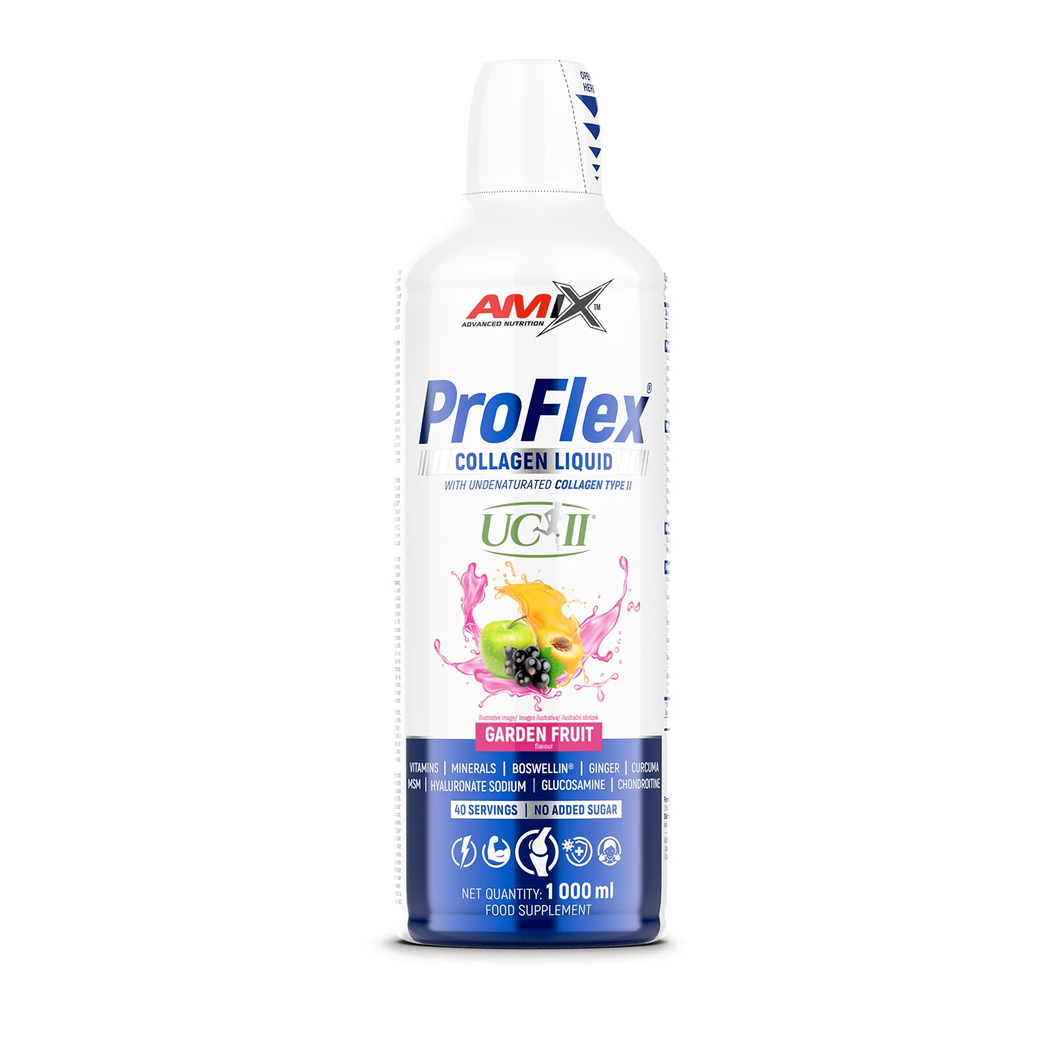 Amix Nutrition ProFlex® Collagen + UC-II® Liquid 1000ml Garden Fruit 1000ml Garden Fruit