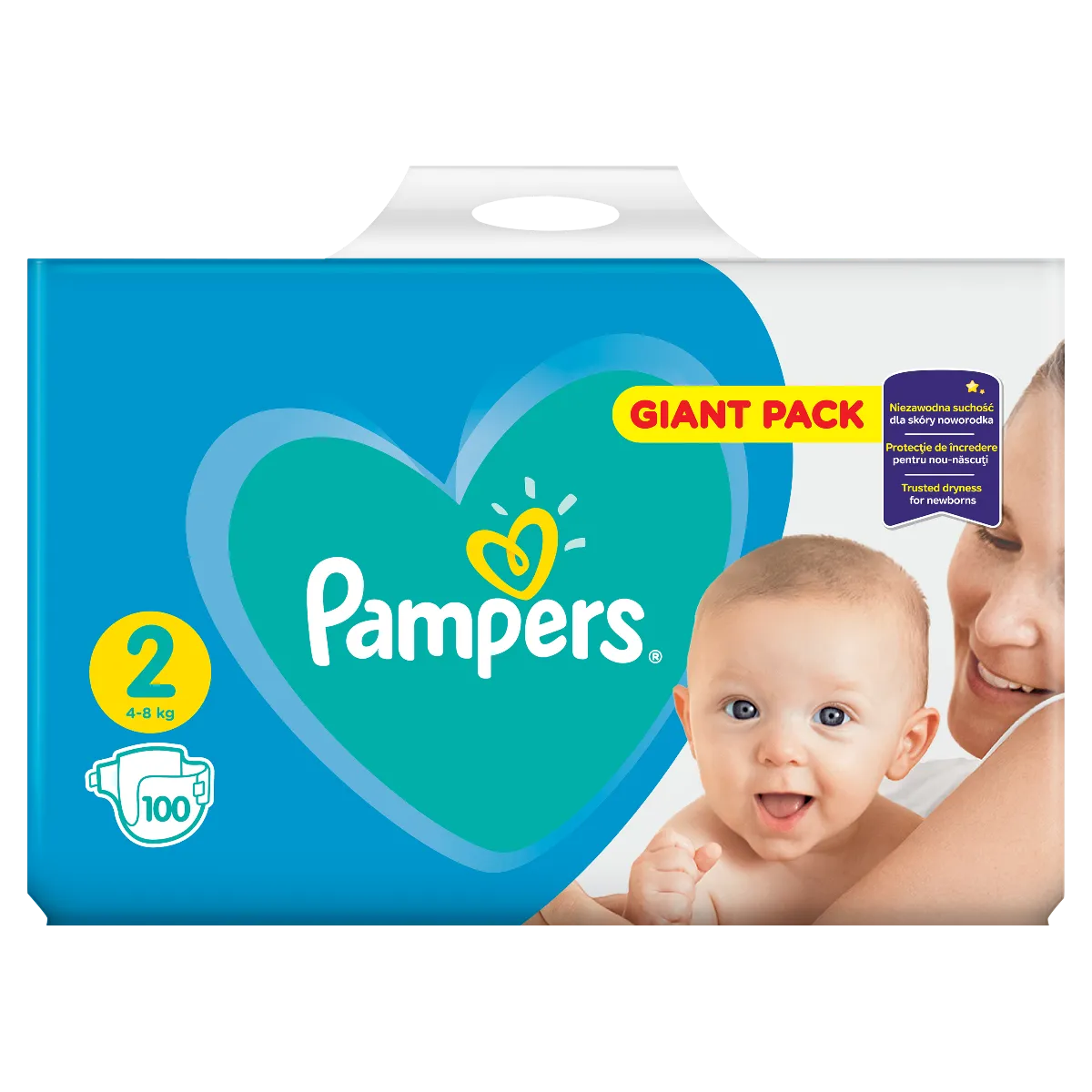 Pampers New Baby vel. 2 4-8 kg dětské pleny Giant Pack 100 ks