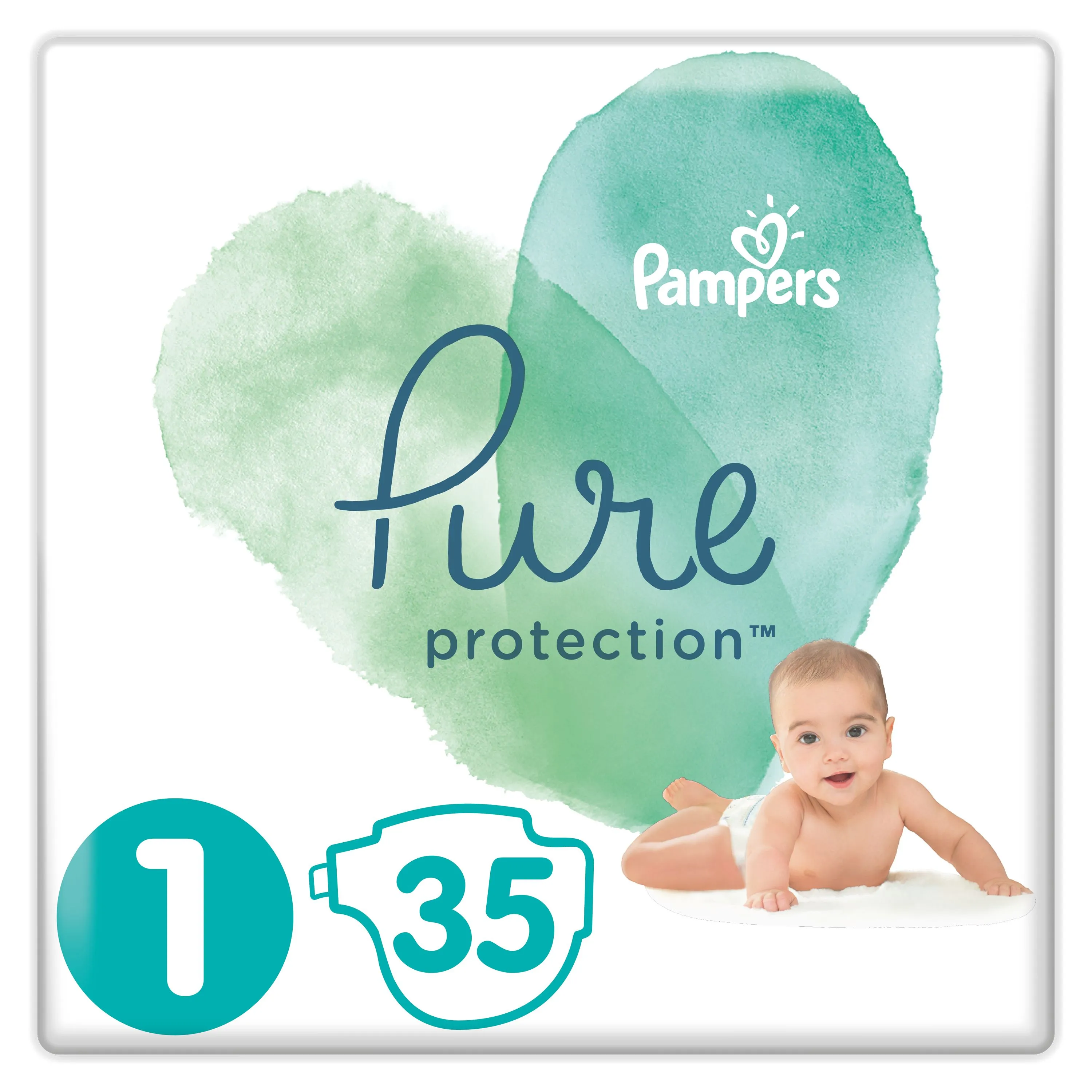 Pampers Pure Protection vel. 1 dětské plenky 35 ks