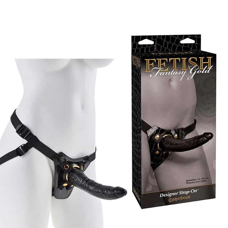 Pipedream Fetish Fantasy Gold Designer Strap-on dildo