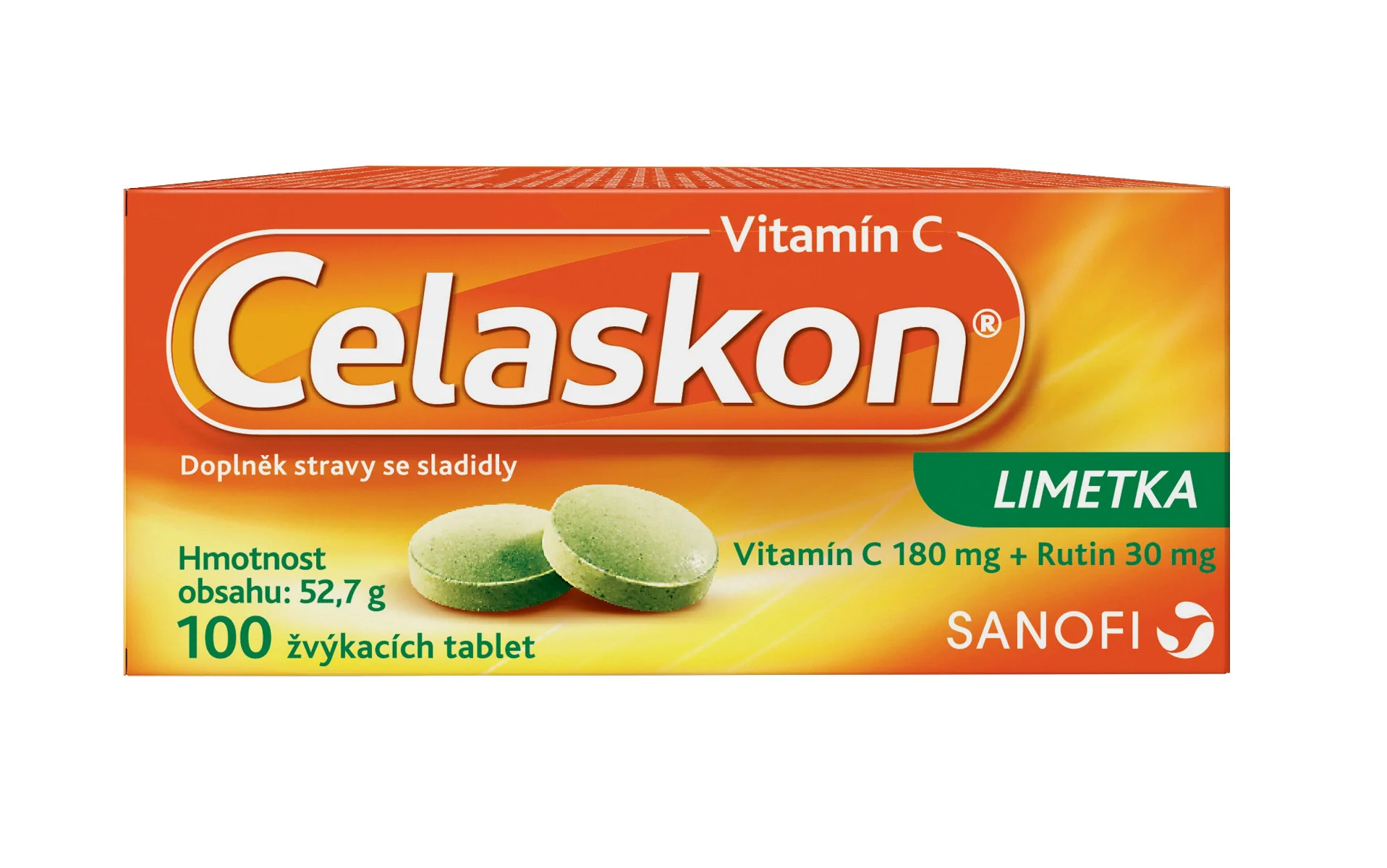 Celaskon Limetka 100 žvýkacích tablet