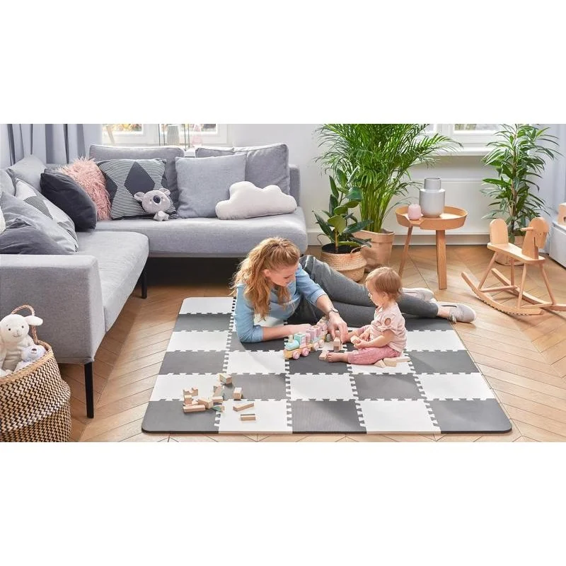 Kinderkraft Podložka pěnová puzzle Luno 150 x 180 cm Black, 30 ks