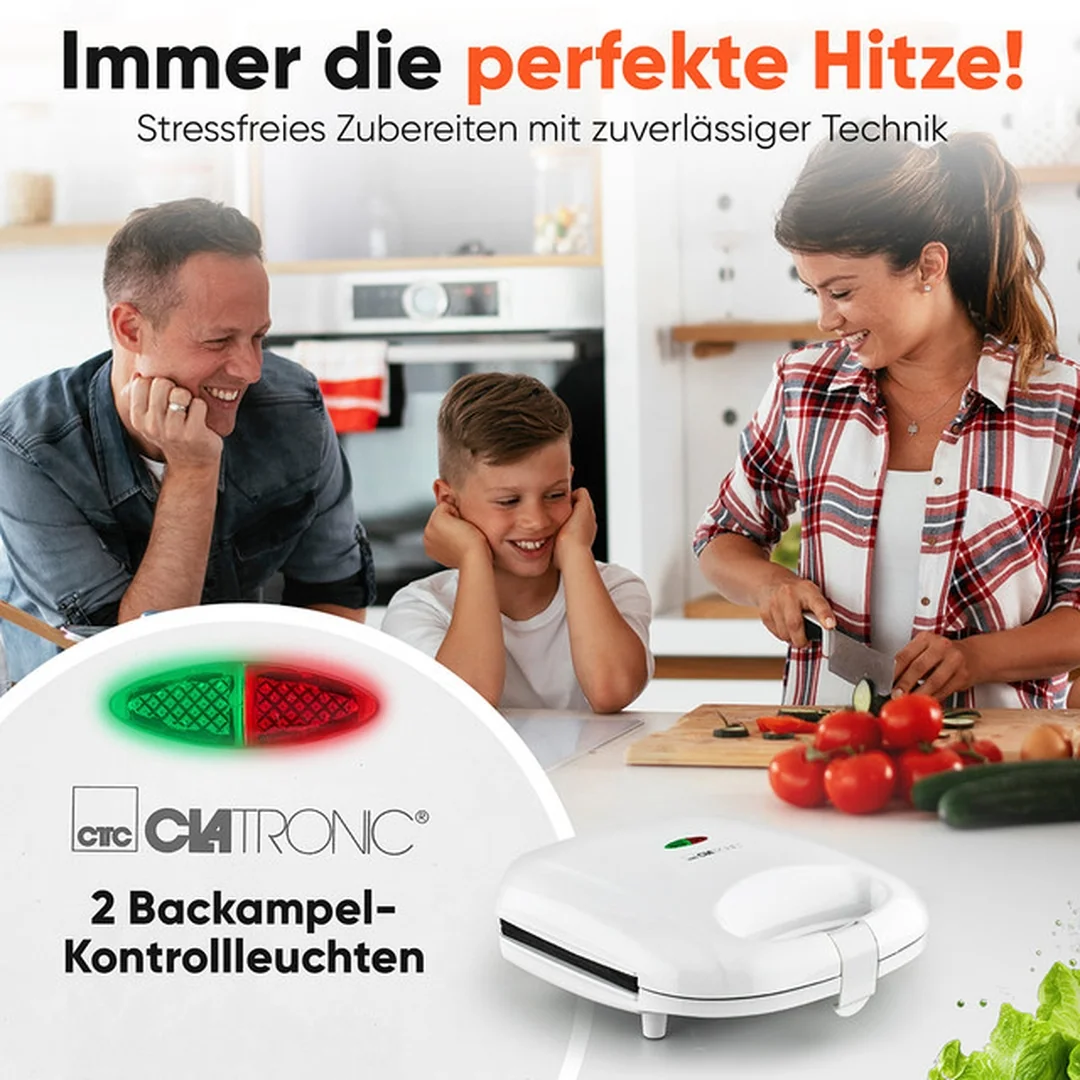 CLATRONIC ST 3813 WH sendvičovač 4xtrojúhelník