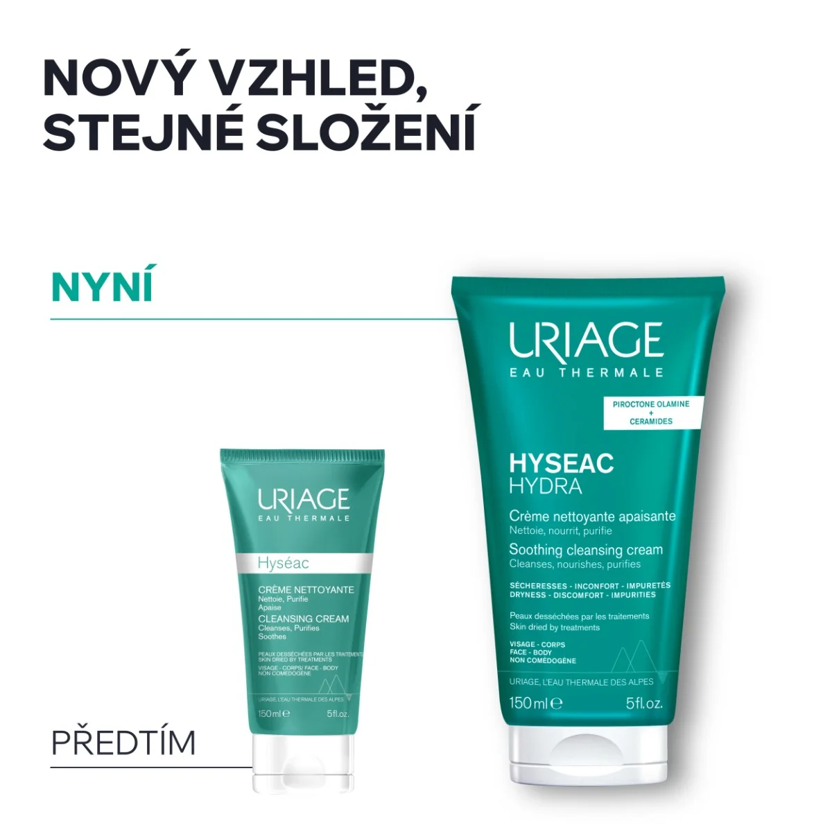 Uriage Hyséac Čisticí krém na vysušenou pleť při medikamentózní léčbě akné 150 ml