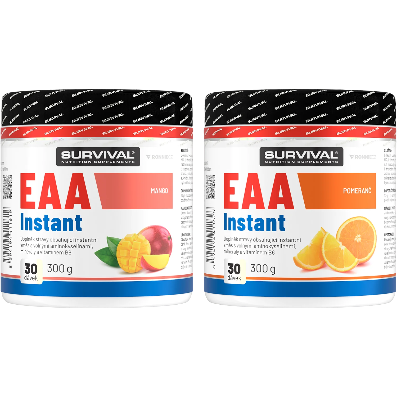 Survival EAA Instant AKCE 1+1 300 g mango + 300 g pomeranč