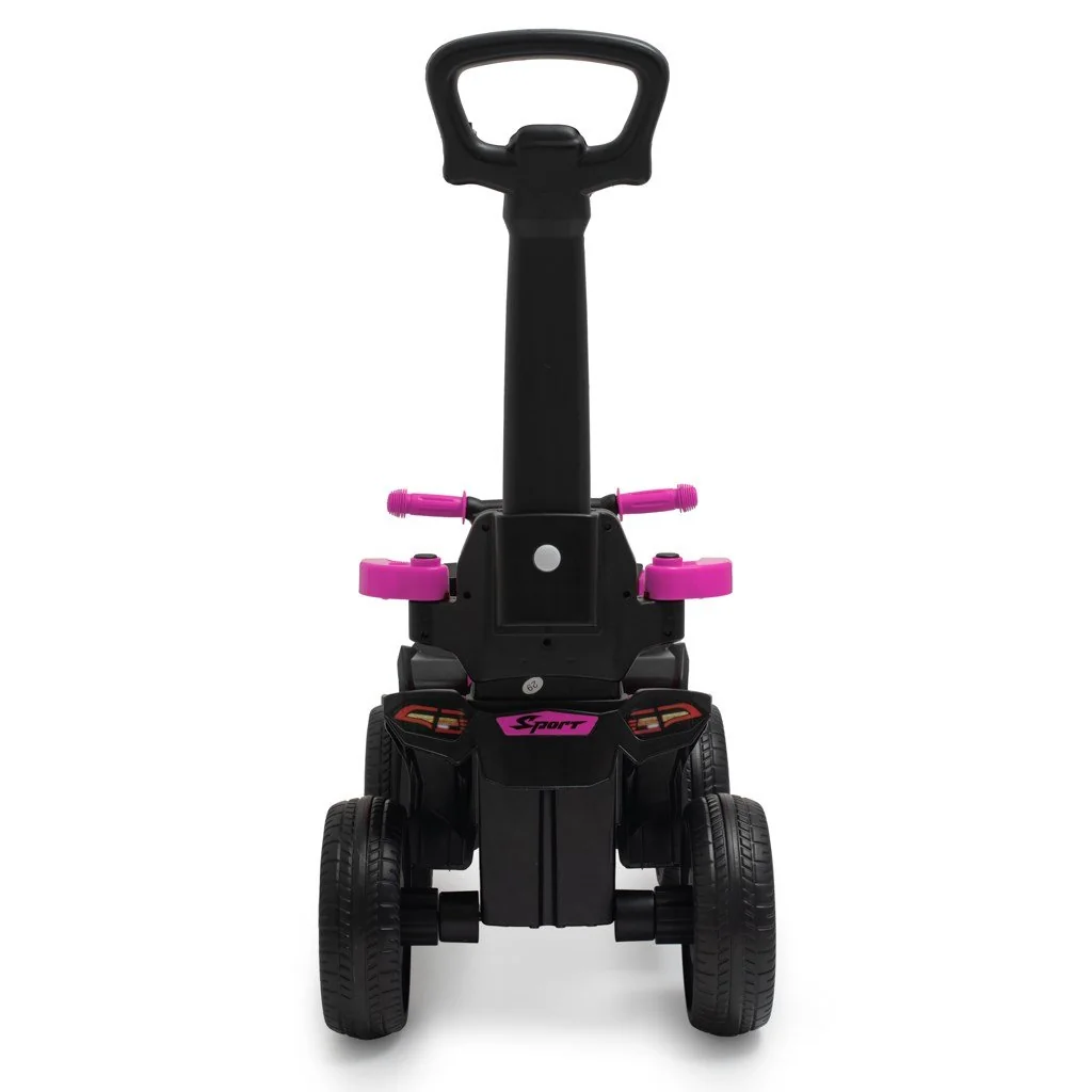 Baby Mix Dětské odrážedlo  Mega Prime EVA s vodící tyčí růžové