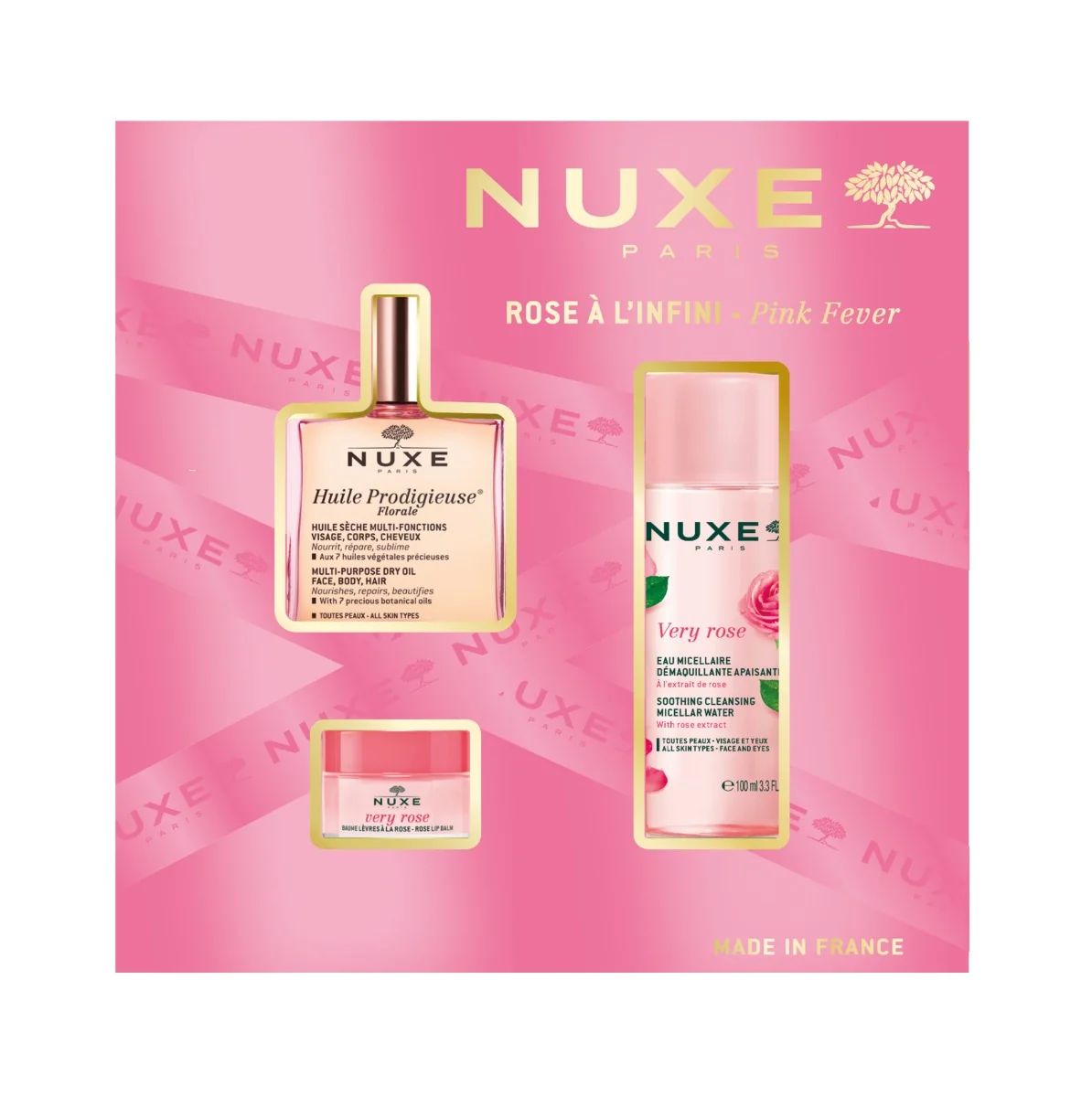 Nuxe Pink Fever dárková sada 3 ks
