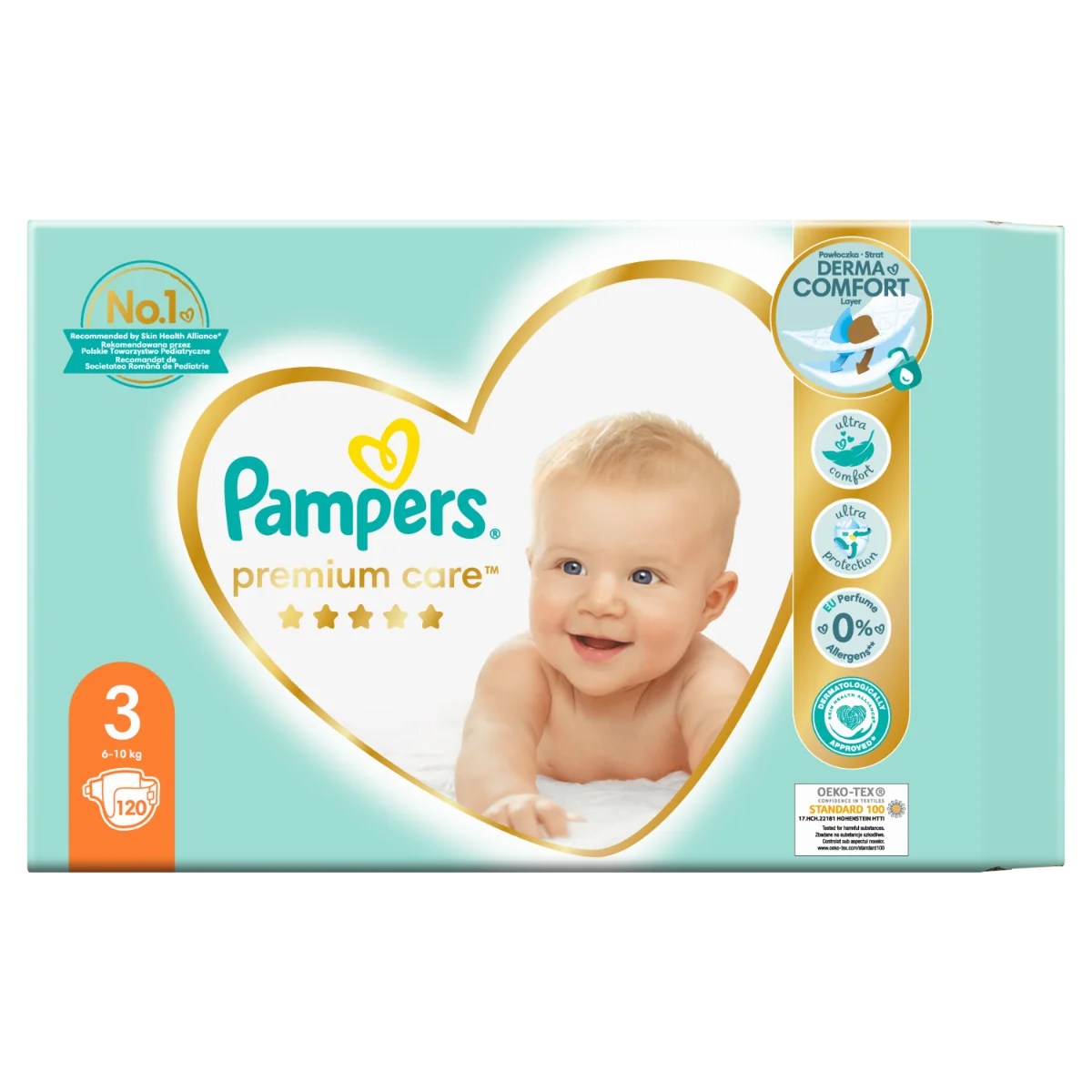 Pampers Premium Care vel. 3 6–10 kg dětské pleny 120 ks