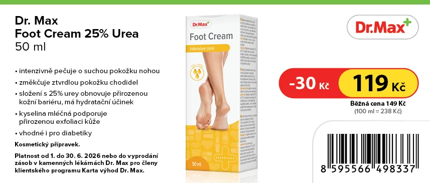 Dr. Max Foot Cream 25% Urea krém na nohy 50 ml Dr. Max Foot Cream 25% Urea krém na nohy 50 ml