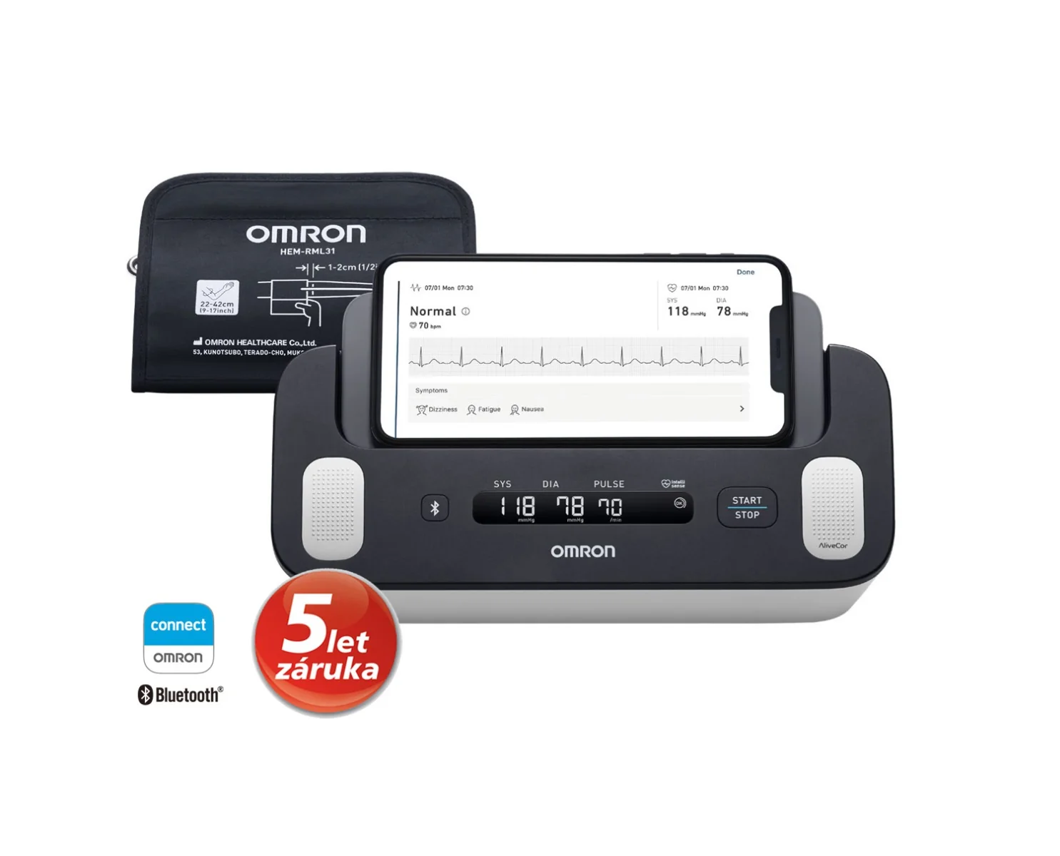 Omron Complete Tonometr s EKG (2v1) pažní