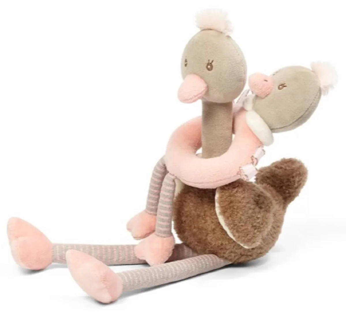 Babyono Sada edukačních hraček - Ostrich Mcknox family, šedá, růžová