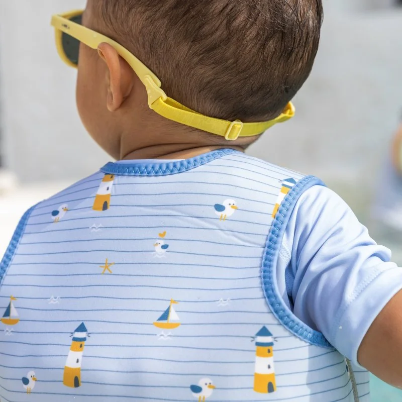 Saro Baby plavecká neoprenová vesta s UV ochranou (1-3r) Navy Hugs
